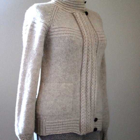 Vintage Spanner cream wool zip up cardigan - Picture 4 of 6
